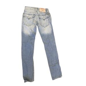 True Religion Rocco Slim Distressed Blue Jeans Sz 27 Men - Holiday Streetwear